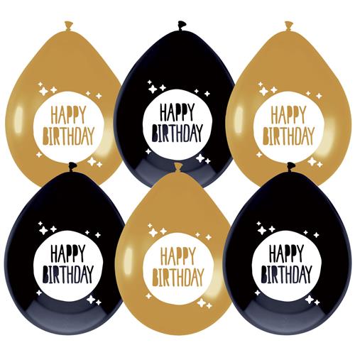 Ballonnen Festive Gold 'Happy Birthday'
