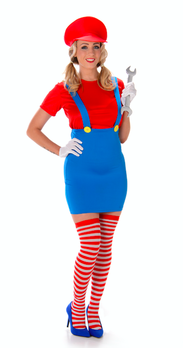 Subtropisch bladerdeeg Verzoekschrift Mario dames kostuum | Feestartikelenshop.com