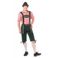 Lederhosen Johann - Donkergroen - Knielengte - Imitatie Suède Lederhosen Johann - Donkergroen - Knielengte - Imitatie Suède