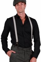 Jaren 20 Bretels - Ecru-Bruin - Roaring Twenties - Gangster en Maffia - Verstelbaar