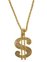 Ketting Dollar Goud - Zware Kwaliteit - Gangster Ketting