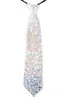 Stropdas Zilver - Hologram - Satijn - Verstelbaar