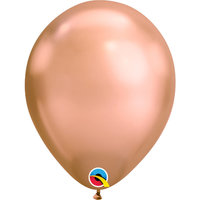 Qualatex Chrome ballonnen Roségoud 27,5 cm 100 stuks Qualatex Chrome ballonnen Roségoud 27,5 cm 100 stuks