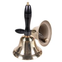 Kerstman Bel Groot Goud - 18 cm