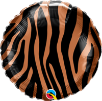 Folieballon Tijger rond 45 cm Folieballon Tijger rond 45 cm