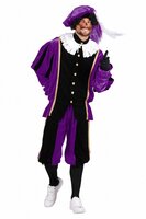 Pieten Kostuum - Populair - Paars-Zwart