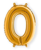 Folieballon Cijfer Luchtvulling - Goud - Cijfer 0 - 35 cm Folieballon Cijfer Luchtvulling - Goud - Cijfer 0 - 35 cm
