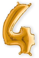 Folieballon Cijfer Luchtvulling - Goud - Cijfer 4 - 35 cm Folieballon Cijfer Luchtvulling - Goud - Cijfer 4 - 35 cm