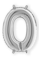 Folieballon Cijfer Luchtvulling - Zilver - Cijfer 0 - 35 cm Folieballon Cijfer Luchtvulling - Zilver - Cijfer 0 - 35 cm