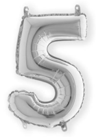 Folieballon Cijfer Luchtvulling - Zilver - Cijfer 5 - 35 cm Folieballon Cijfer Luchtvulling - Zilver - Cijfer 5 - 35 cm