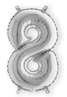 Folieballon Cijfer Luchtvulling - Zilver - Cijfer 8 - 35 cm Folieballon Cijfer Luchtvulling - Zilver - Cijfer 8 - 35 cm