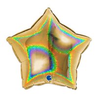 Folieballon Ster - Goud Glitter - 46 cm Folieballon Ster - Goud Glitter - 46 cm