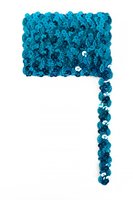 Paillettenband Golvend Decoratie - Turquoise - 3 meter