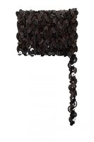 Paillettenband Golvend Decoratie - Zwart - 3 meter