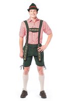 Lederhosen Johann - Donkergroen - Kort - Imitatie Suède Lederhosen Johann - Donkergroen - Kort - Imitatie Suède