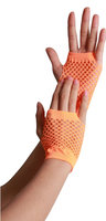 Net Handschoenen - Kort Model - Neon Oranje - Elastaan Net Handschoenen - Kort Model - Neon Oranje - Elastaan