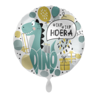 Folieballon - Dino Hiep Hiep Hoera - 45 cm - Helium- en Luchtvulling  Folieballon - Dino Hiep Hiep Hoera - 45 cm - Helium- en Luchtvulling