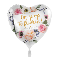 Folieballon Beterschap 'Om je op te fleuren' 43 cm Folieballon Beterschap 'Om je op te fleuren' 43 cm