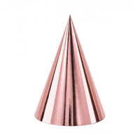 Feesthoedjes - Rosé Goud - 6 stuks Feesthoedjes - Rosé Goud - 6 stuks