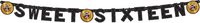 Letterslinger - Sweet 16 - Goud-Zwart Letterslinger - Sweet 16 - Goud-Zwart