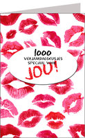 Verjaardagskaart 1000 Verjaardagskusjes - XL Kaart Verjaardagskaart 1000 Verjaardagskusjes - XL Kaart
