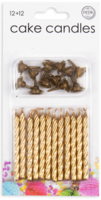 Taartkaarsjes - Goud - Verjaardag Decoratie - 12 Stuks Taartkaarsjes - Goud - Verjaardag Decoratie - 12 Stuks