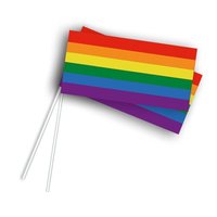Pride Zwaaivlaggetje Papier Regenboog - 50 stuks