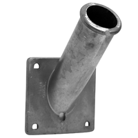 Aluminium Vlaggenstokhouder Zilver Voor Gevelstok Aluminium Vlaggenstokhouder Zilver Voor Gevelstok