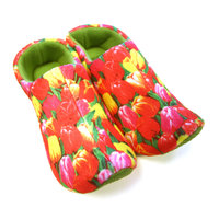 Klompsloffen Tulp Print - Klomppantoffel Kleurrijk Klompsloffen Tulp Print - Klomppantoffel Kleurrijk