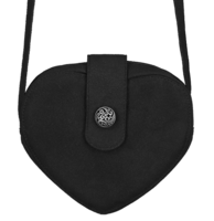 Dirndl Tasje Hartvorm -  Zwart Schoudertas