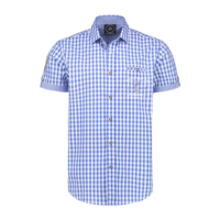 Oktoberfest - Overhemd Blauw-Wit - Korte Mouwen - Heren Oktoberfest - Overhemd Blauw-Wit - Korte Mouwen - Heren