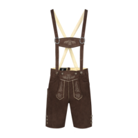 Oktoberfest Lederhosen - Bruin Kunstsuède - Kort Model