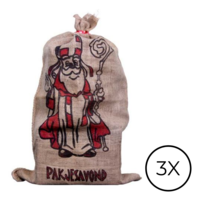 Jute Zak Sinterklaas - Triple pack - 3 stuks Jute Zak Sinterklaas - Triple pack - 3 stuks