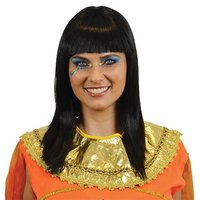 Damespruik - Zwart Met Pony - Cleopatra Damespruik - Zwart Met Pony - Cleopatra