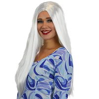 Damespruik - Lang Stijl - Mariska Wit Damespruik - Lang Stijl - Mariska Wit