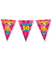 Sarah Vlaggenlijn 50 jaar Cartoon - 10 meter