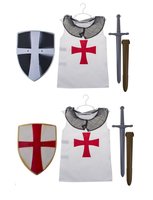Ridderset Kruis 3-delig - Shirt - Schild - Zwaard - Kinderen