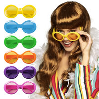 Partybril Jacky - Neon Assorti - Jaren 60 & 70 Flower Power Hippie Partybril Jacky - Neon Assorti - Jaren 60 & 70 Flower Power Hippie