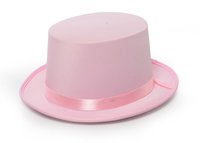 Hoge hoed babyroze satijn Hoge hoed babyroze satijn