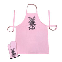 Keukenset Souvenir - Ovenhandschoenen en Schort - Holland - Roze