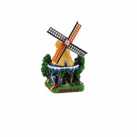 3D Stellingsmolen Holland met gele kap 9 cm