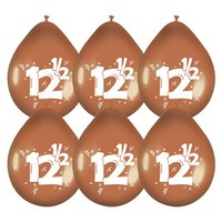 Ballonnen - Jubileum 12,5 - Brons - 6 stuks - 30 cm  Ballonnen - Jubileum 12,5 - Brons - 6 stuks - 30 cm