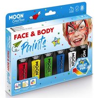 Moon Creations - Face & Body Paint Schmink - Boxset Basis - 6 stuks - 12 ml