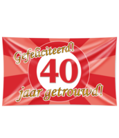 Getrouwd vlag 40 jaar 150 x 90 cm