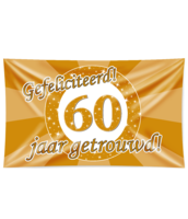 Getrouwd vlag 60 jaar 150 x 90 cm