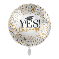 Folieballon - Geslaagd Yes - 45 cm - Helium- en Luchtvulling Folieballon - Geslaagd Yes - 45 cm - Helium- en Luchtvulling