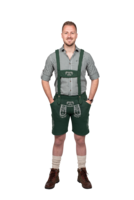 Oktoberfest - Lederhosen Groen Polyester - Kort Model