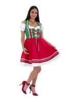 Dirndl Jurk Oktoberfest - Groen-Rood - 2-delig - Dames Dirndl Jurk Oktoberfest - Groen-Rood - 2-delig - Dames