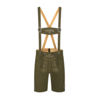 Oktoberfest - Lederhosen Groen Kunstsuède - Kort Model