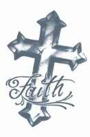Plak Tattoo - Prison Faith Cross